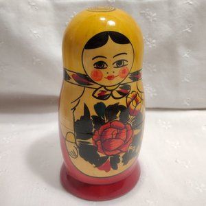 5pcs Russian Roses Wooden Nesting Dolls